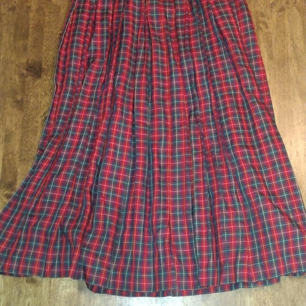 Vintage Marisa Christina Classics Red Plaid Tartan Maxi Skirt Christmas S - Picture 3 of 5